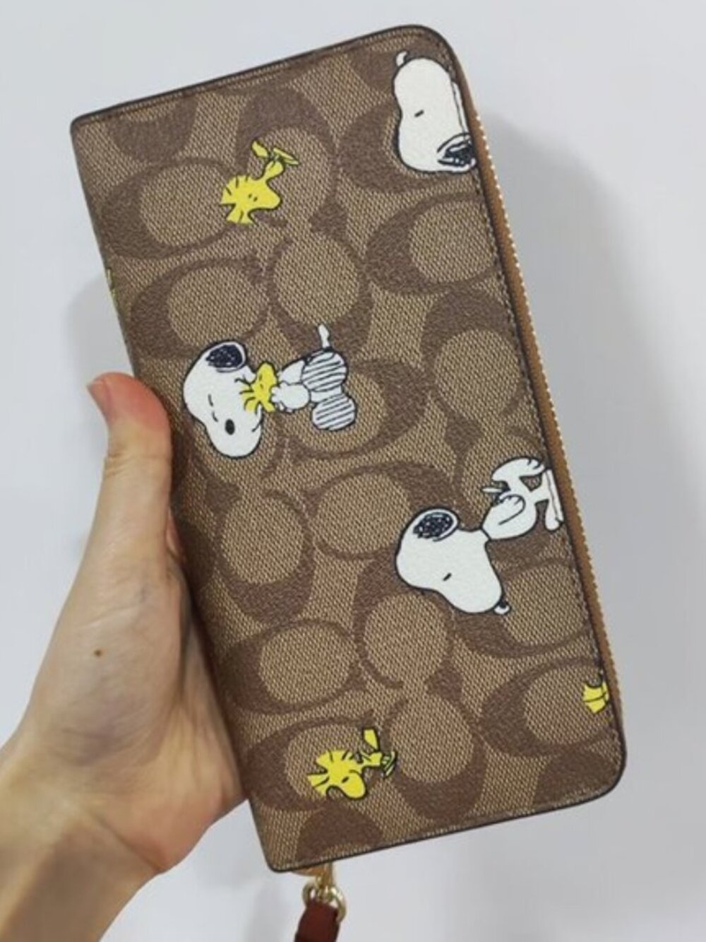 Coach X Peanuts long zip around wallet